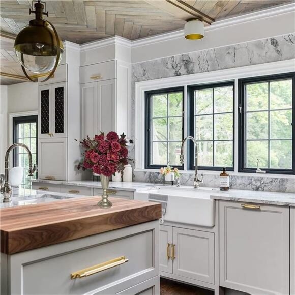 24 Heads Premium Artificial Flowers, Burgundy Silk Flower Peony Bouquets - Picture 4 of 7